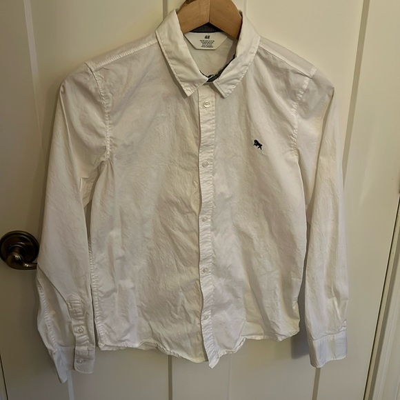 H&M white dress shirt, size 11–12 - Picture 1 of 7